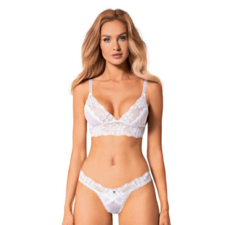 Ensemble blanc Heavenlly - Ensemble lingerie sexy pour travestis