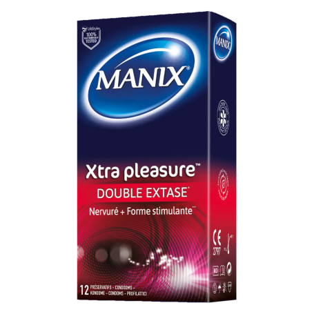 Préservatifs Manix nervurés Xtra Pleasure (12 préservatifs) - Boite de Préservatifs