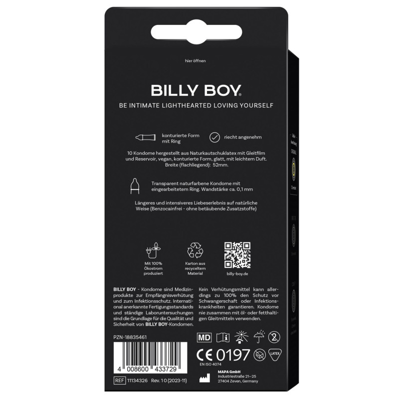 Billy Boy retardants (10 préservatifs) -