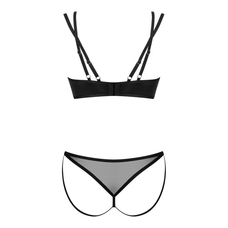 Ensemble noir Nesari - Ensemble lingerie sexy pour travestis