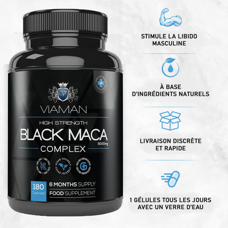 Black Maca Viaman (180 gélules) - Tous nos produits