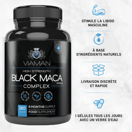 Black Maca Viaman (180 gélules) - Tous nos produits