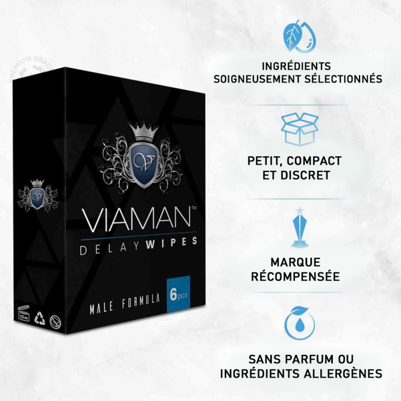 Lingettes retardants Viaman Wipes (6 lingettes) -