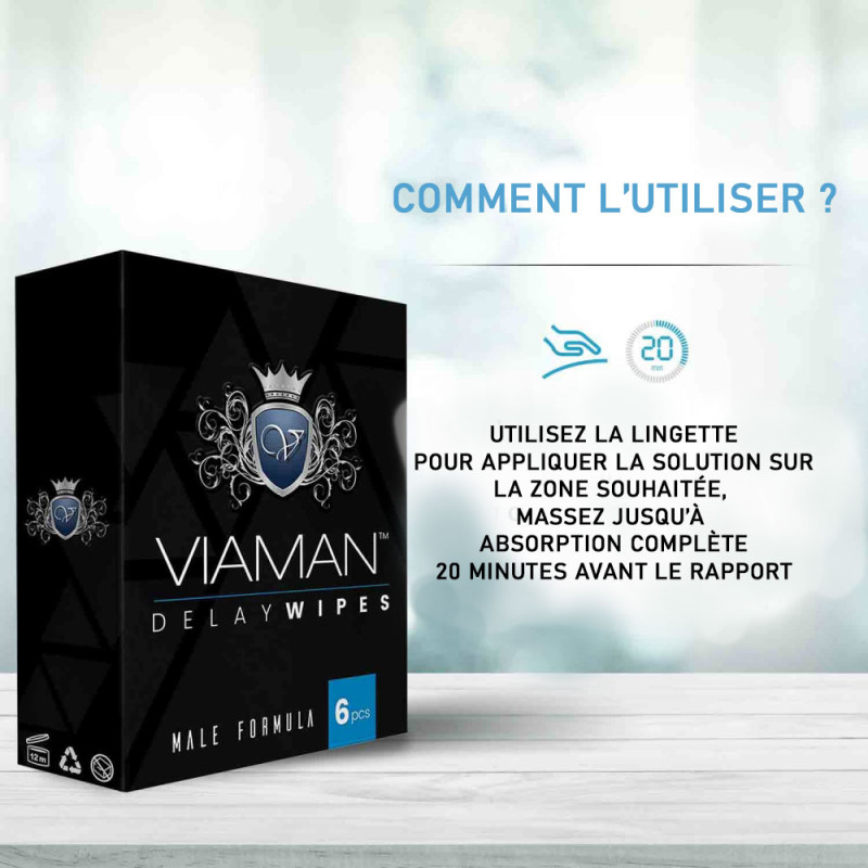 Lingettes retardants Viaman Wipes (6 lingettes) -