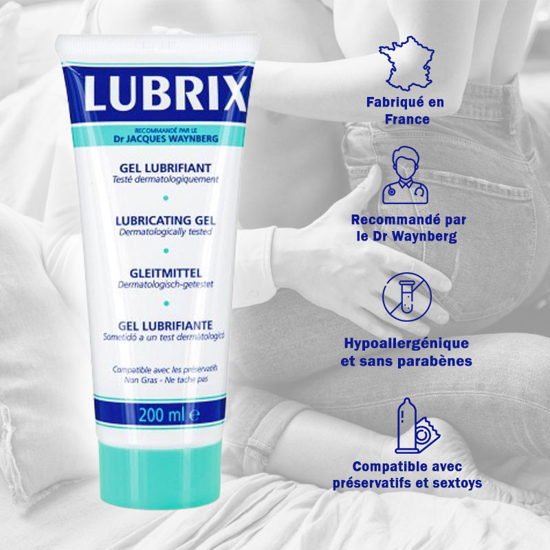 Lubrifiant Lubrix Gel 200 ml - Lubrifiant à base d'eau