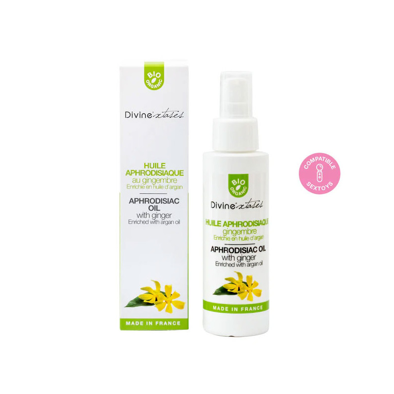 Huile aphrodisiaque Gingembre bio (100ml) - Massage érotique pour travestis