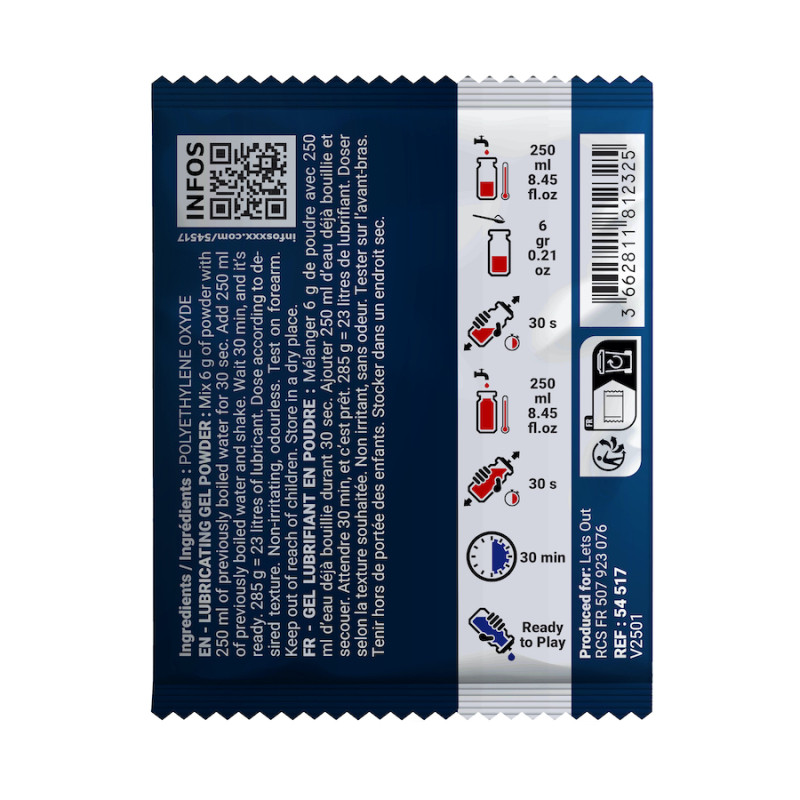 Sachet poudre à Fist FF Powder - Lubrifiants intimes pour travestis