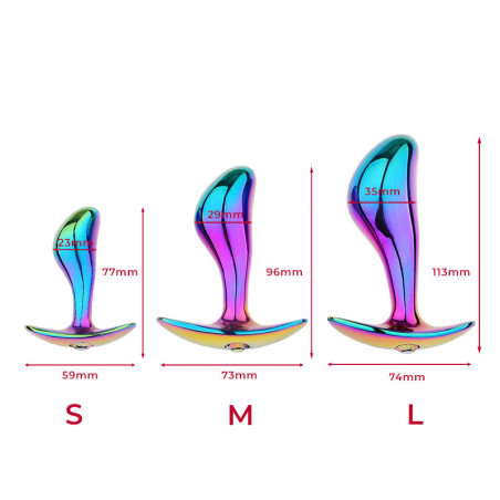 Plug Prostatique - Arc en Ciel - Plugs anals pour travestis Plug Prostatique - Arc en Ciel - Plugs anals pour travestis