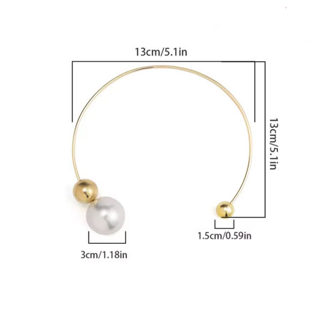 Collier jonc et perle - Colliers pour travestis