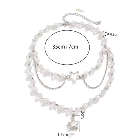 Collier Coeurs d'argent - Colliers pour travestis