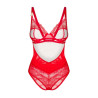 Body Aliosa rouge - Body sexy pour travestis Body Aliosa rouge - Body sexy pour travestis
