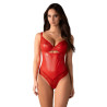 Body Aliosa rouge - Body sexy pour travestis Body Aliosa rouge - Body sexy pour travestis