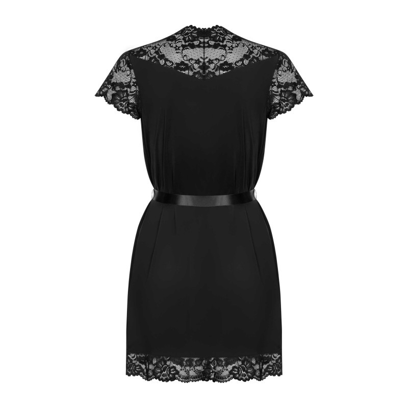 Peignoir noir en dentelles - Déshabillés pour travestis