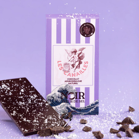 Chocolat aphrodisiaque Noir Fleur de Sel - Aphrodisiaques pour travestis Chocolat aphrodisiaque Noir Fleur de Sel - Aphrodisiaques pour travestis