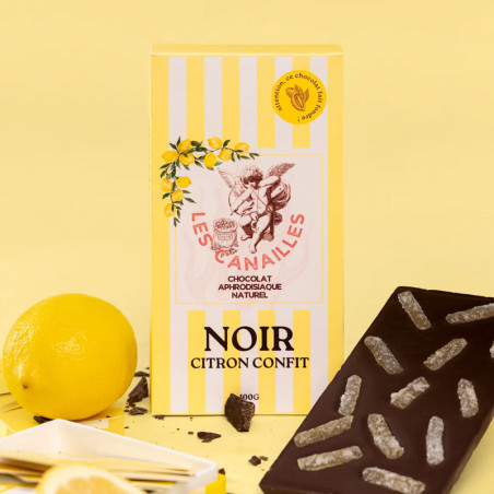 Chocolat aphrodisiaque Noir Citron Confit - Aphrodisiaques pour travestis Chocolat aphrodisiaque Noir Citron Confit - Aphrodisiaques pour travestis