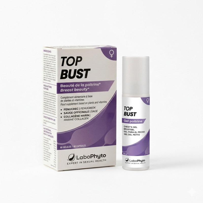 Pack TopBust soin complet - Pilules volume poitrine pour travesti