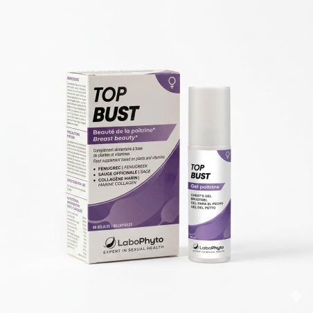 Pack TopBust soin complet - Pilules volume poitrine pour travesti