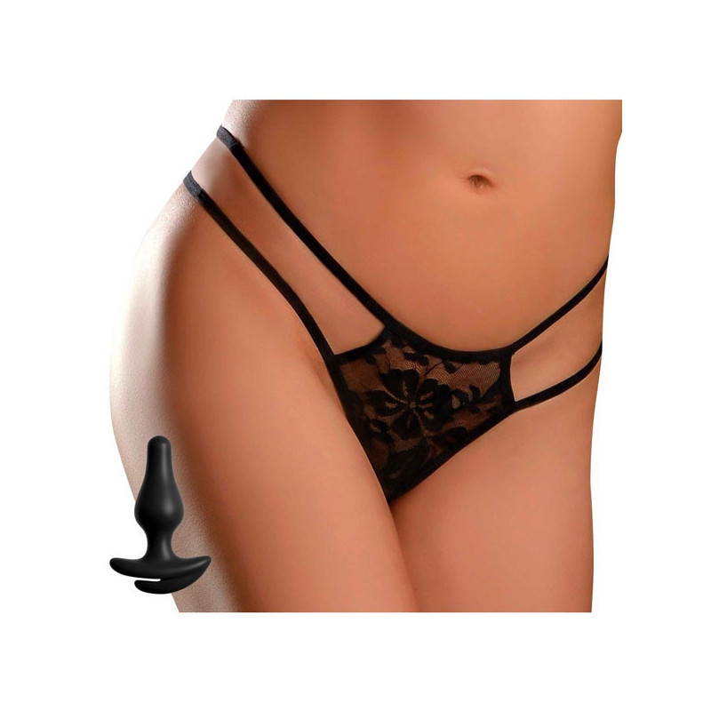 Culotte Pleasure Pearls - Plugs vibrants pour travestis
