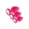 Set de 3 plugs Anals roses Joyas - Plugs bijoux pour travestis Set de 3 plugs Anals roses Joyas - Plugs bijoux pour travestis