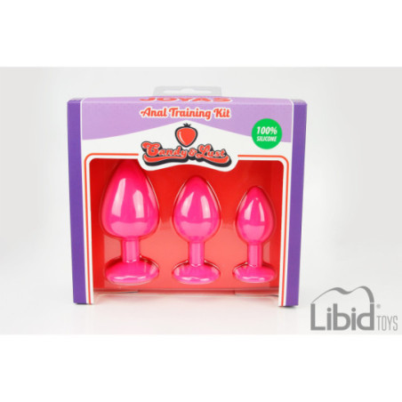 Set de 3 plugs Anals roses Joyas - Plugs bijoux pour travestis Set de 3 plugs Anals roses Joyas - Plugs bijoux pour travestis