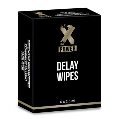 Delay Wipes (6 lingettes) - Aphrodisiaque Hommes - Retardants éjaculation XPower