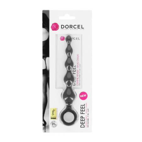 Plug Chaîne anale noire Deep Feel - Plugs anals pour travestis